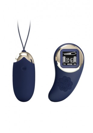 Mina Oeuf vibrant USB à télécommande affichage Bleu nuit