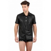 Chemise Homme bouton pression motif embossé serpent 