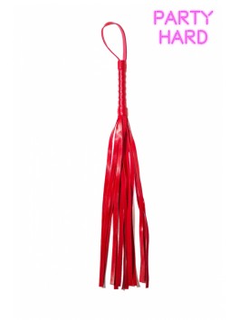 Fouet martinet rouge PVC 45 cm